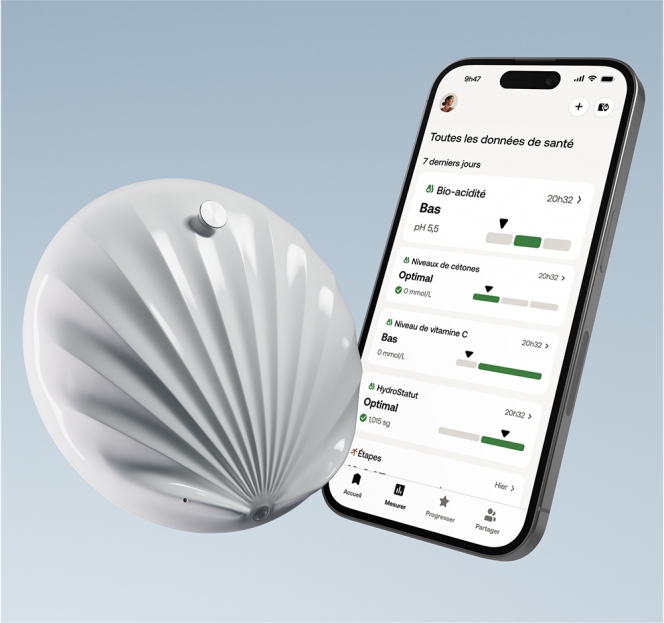 La face cachée du galet à placer dans la cuvette.