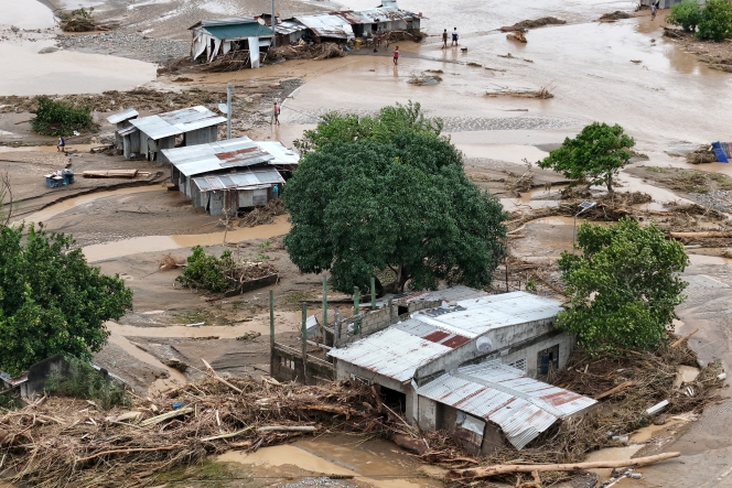 Photo aérienne d’un village de la province de Cagayan, dans le nord du pays.