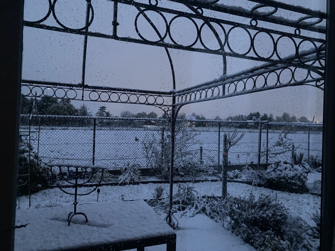 À Renaix, la neige est également tombée cette nuit