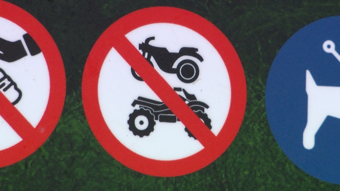 Les quads sont interdits dans la zone.