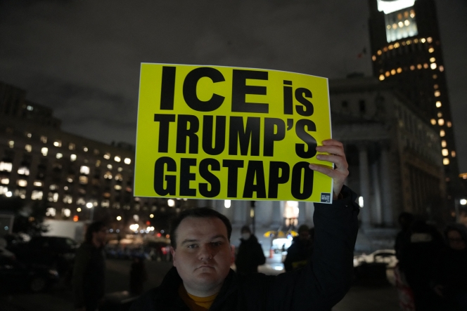 Manifestation à New York à la suite de ce qu’il s’est passé à Minneapolis