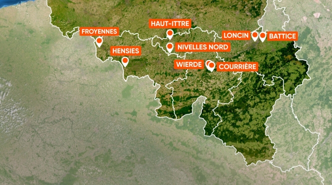 Les différents points de blocages établis par les agriculteurs en Wallonie