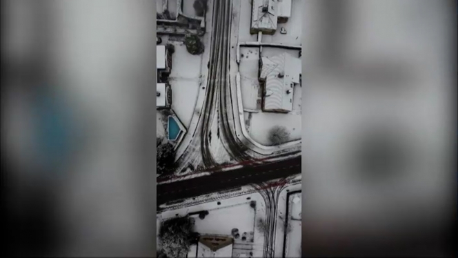 Photo prise par un drone à l’hiver 2024-25