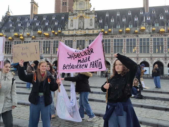 Manifestation contre Zuhal Demir à Louvain