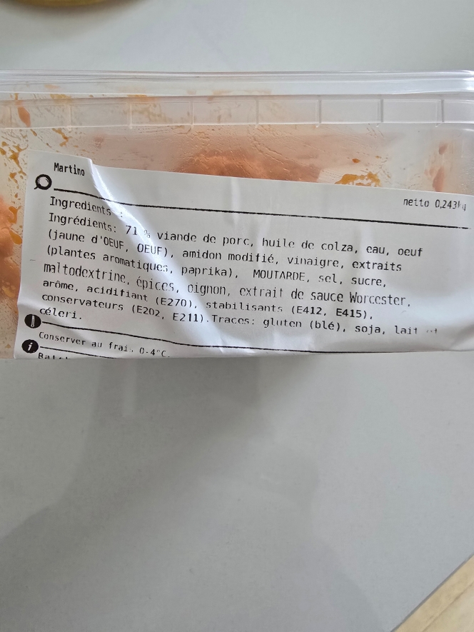 Le « Martino » acheté par Maël, au Colruyt de Couvin.