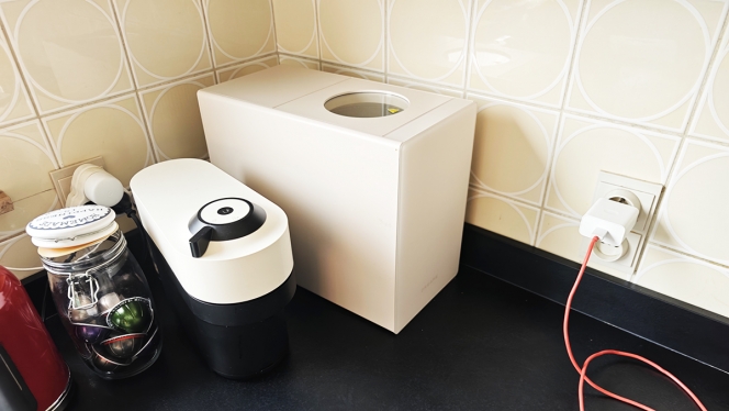 Pas très discret sur le plan de travail d’une cuisine